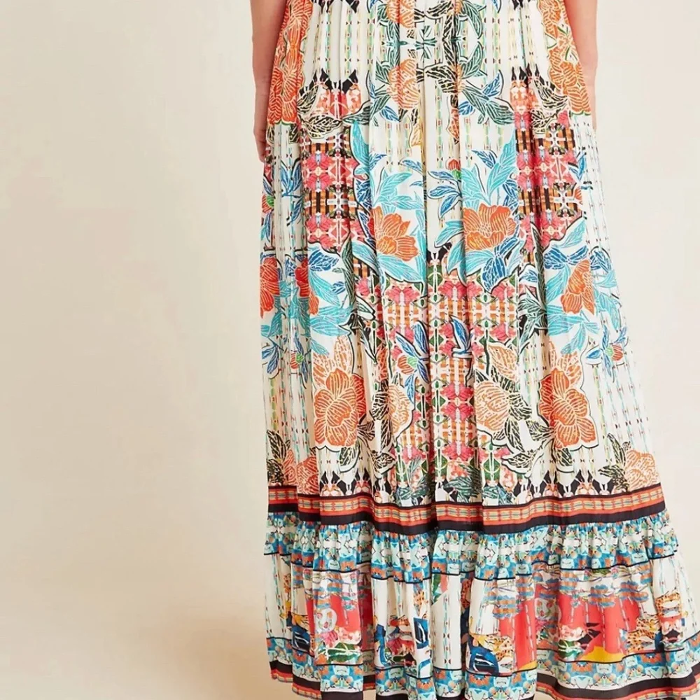 Anthropologie Bhanuni By Jyoti Olivia floral maxi skirt Sz 14